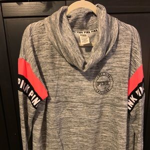 Gray long sleeve sweater VS pink